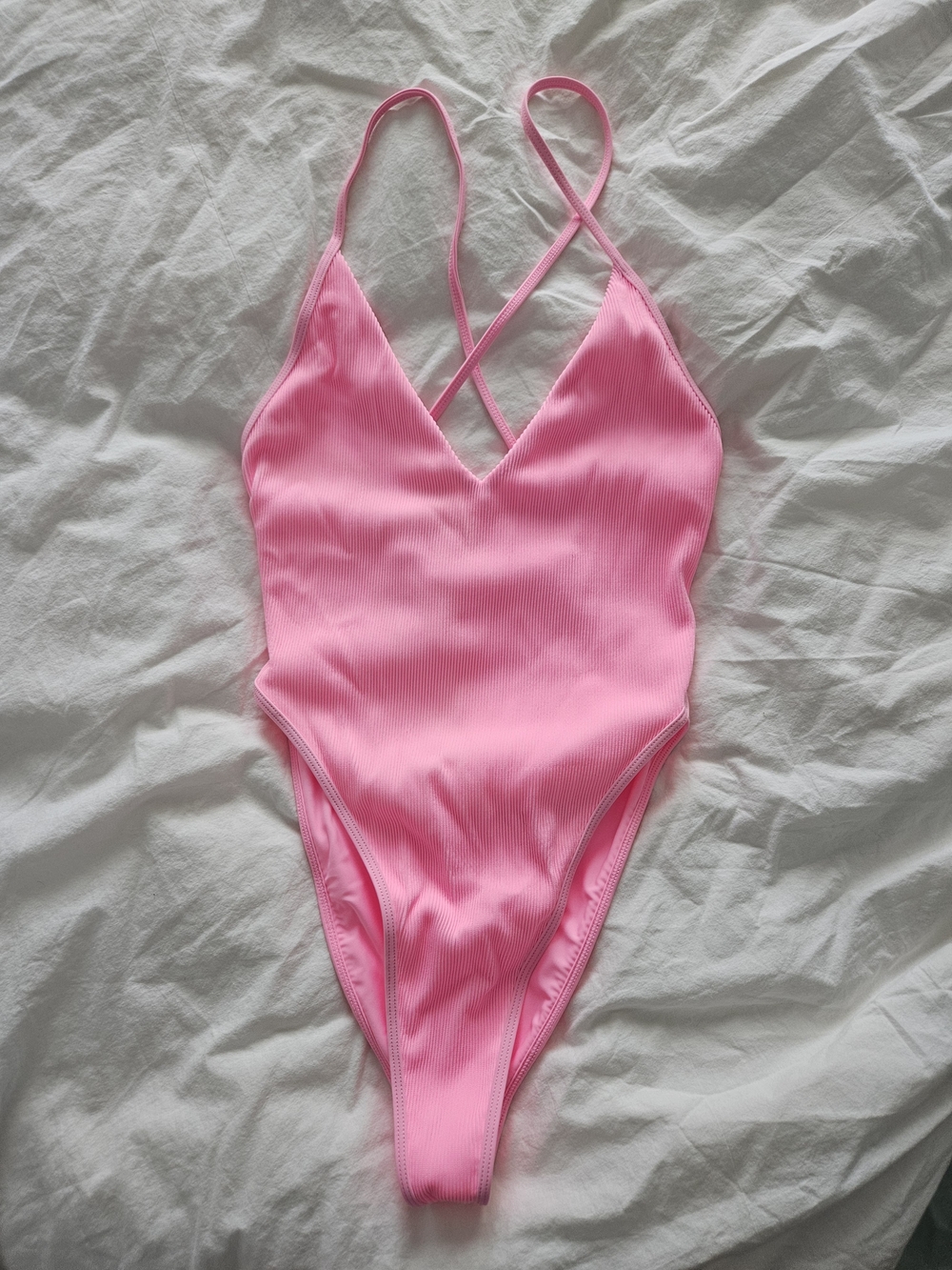 NWT Kulanikinis Pink Ribbed Women’s Swimsuit - Chase The Sun